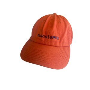 Macatawa Michigan Orange Cotton Adjustable Baseball Cap Hat Vacation